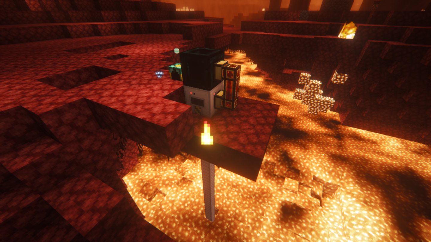 lava pump in the Nether