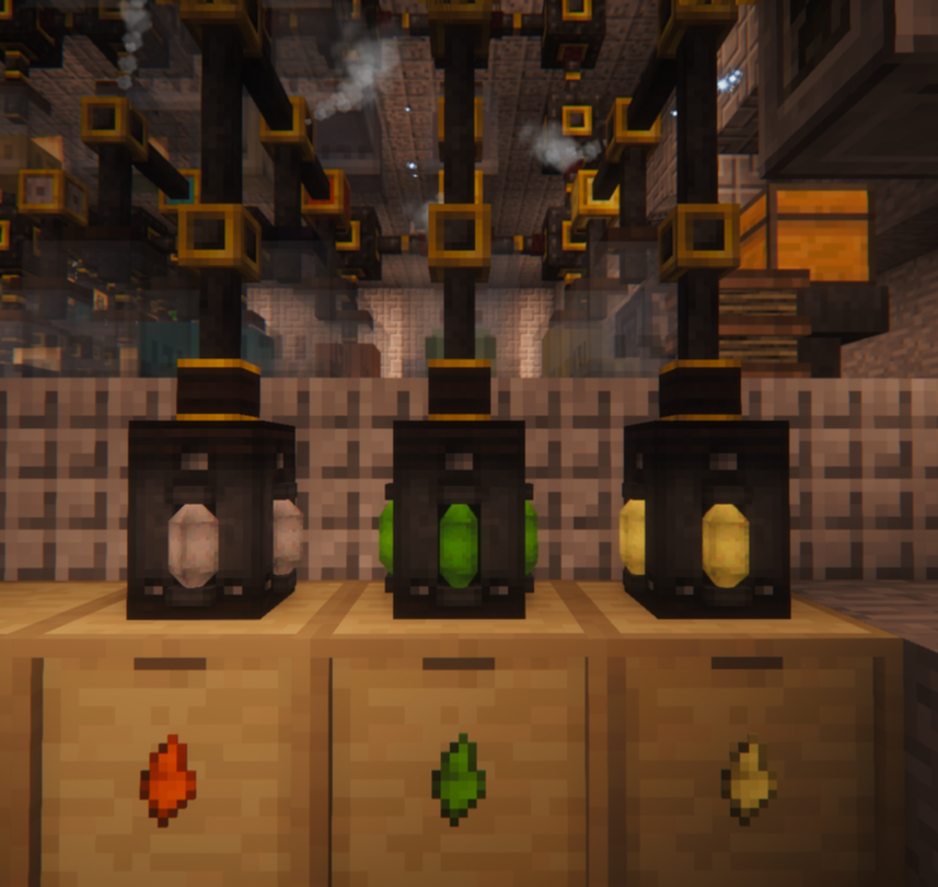 crystallizers connected to storage drawers